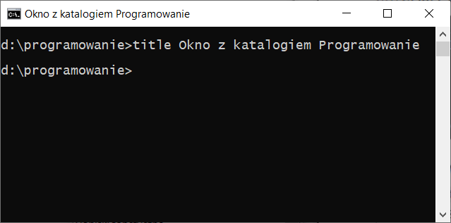 Linia poleceń komenda title