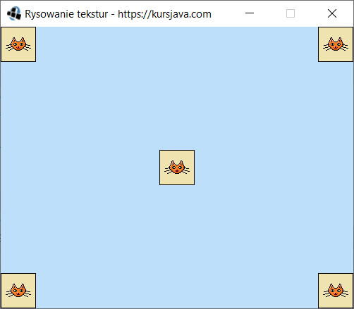 Rysowanie tekstury w środku i rogach okna